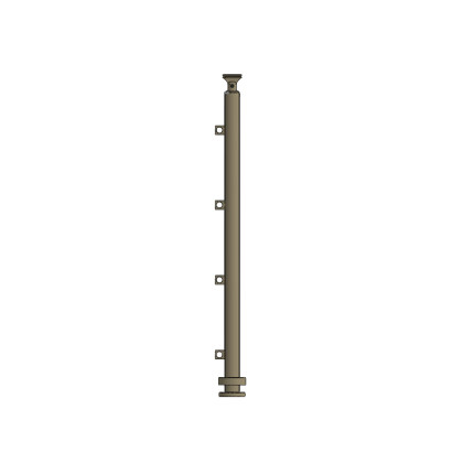 Hliníkový stĺpik HR 40mm 90/4 horné kotvenie na skrutky imitácia nerez